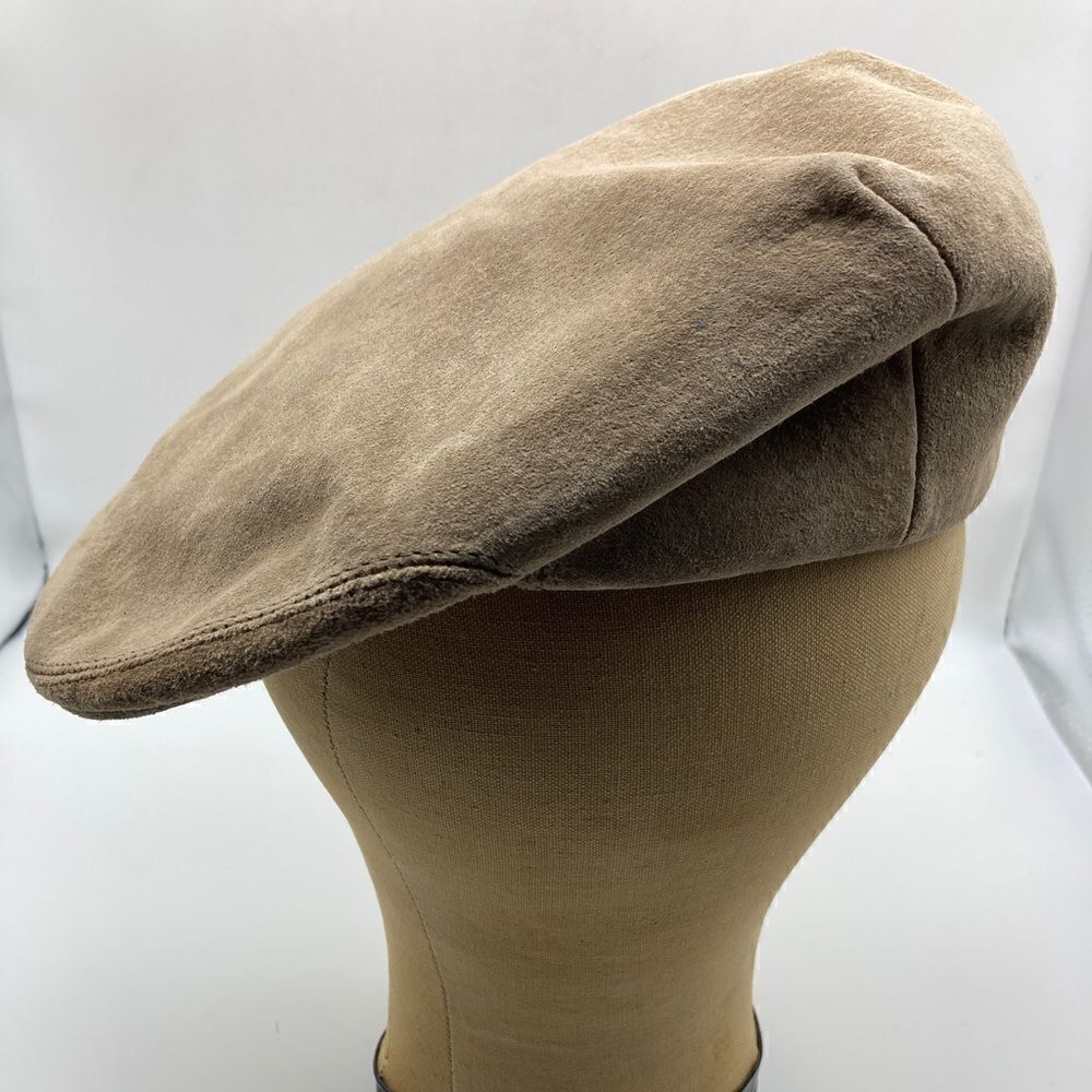 Vintage L.L.Bean Freeport Maine Quality De Luxe Genuine Leather Flat Cap Size S